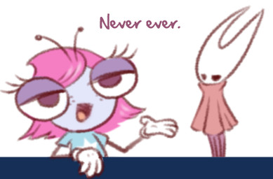 2_horns 4_arms ambiguous_gender antennae_(anatomy) anthro big_eyes biped black_body black_eyes black_legs blue_clothing blue_shirt blue_topwear cloak clothing duo eyebrows female freckled_face freckles gloves grey_face half-closed_eyes handwear horn multi_arm multi_limb narrowed_eyes red_cloak red_clothing shirt smile topwear white_clothing white_gloves white_handwear white_head 4chan_anon disney hollow_knight_(franchise) team_cherry the_buzz_on_maggie hornet_(hollow_knight) maggie_pesky arthropod fly_(animal) insect 2024 alpha_channel crossover low_res