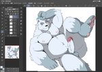 anthro art_program_in_frame balls belly erection fur genitals humanoid_genitalia humanoid_hands humanoid_penis kemono male moobs nipples overweight overweight_anthro overweight_male penis solo white_body white_fur polar0815 clip_studio_paint_(copyright) knights_college paul_pfitzner bear mammal polar_bear ursine 2021 clip_studio_paint_(artwork) digital_media_(artwork) hi_res