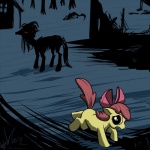 accessory bow_(feature) bow_accessory bow_ribbon curse escape female feral group hair_accessory hair_bow hair_ribbon night nightmare_fuel quadruped red_eyes ribbons ruins running scared tail village young young_feral wolfy-t friendship_is_magic hasbro my_little_pony story_of_the_blanks apple_bloom_(mlp) earth_pony equid equine horse mammal monster pony undead zombie 1:1