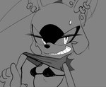 anthro bra breasts clothing female flashing flashing_breasts looking_at_viewer solo underwear maniacxvii idw_publishing sega sonic_the_hedgehog_(comics) sonic_the_hedgehog_(idw) sonic_the_hedgehog_(series) surge_the_tenrec afrosoricid mammal tenrec monochrome