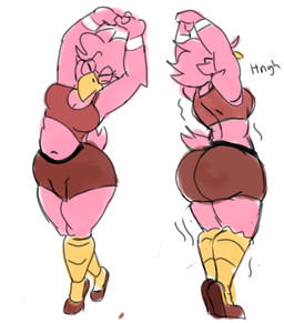 anthro breasts butt clothing female footwear hair medium_breasts non-mammal_breasts pink_body pink_hair small_tail solo sportswear tail thick_thighs wide_hips apolonoise european_mythology greek_mythology mythology felicia_(apolonoise) avian mythological_avian mythological_bird mythological_creature mythological_firebird phoenix hi_res