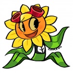 1:1 blush clothing electronic_arts elemental_creature eyelashes eyewear female flora_fauna flower flower_creature freckles goggles isomaru not_furry open_mouth plant plants_vs._zombies plants_vs._zombies_heroes popcap_games shirt simple_background smile solar_flare_(pvz) solo sunflower sunflower_(pvz) topwear white_background