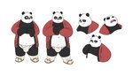 anthro asian_clothing belly black_body black_fur bulge clothing east_asian_clothing feet flip_flops footwear fundoshi fur japanese_clothing kemono male overweight overweight_anthro overweight_male plantigrade robe sandals shoes simple_background slightly_chubby solo underwear white_background white_body white_fur neiiio bear giant_panda mammal 2020 hi_res