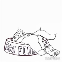 ambiguous_gender anthro anthro_prey bdsm bondage bound bowl container digestion digestion_sequence duo fatal fatal_vore feral feral_pred food food_fetish food_play forced oral_vore pet_bowl simple_background unwilling_prey vore lebigbeetle canid canine canis mammal wolf 1:1 2d_animation animated frame_by_frame long_playtime monochrome no_sound video