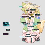 1:1 absurd_res animal_humanoid blonde_hair canid canid_humanoid canine canine_humanoid digital_media_(artwork) female fox_humanoid glitch hair hi_res humanoid mammal mammal_humanoid toxic_ramen vtuber