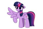 cutie_mark ears_down feathered_wings feathers female feral hair horn pivoted_ears purple_body purple_eyes purple_feathers purple_hair purple_horn purple_wings quadruped simple_background smile solo standing unicorn_horn white_background wings kittyrosie friendship_is_magic hasbro my_little_pony mythology twilight_sparkle_(mlp) equid equine mammal mythological_creature mythological_equine winged_unicorn 2021 absurd_res hi_res