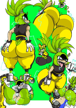 anal anal_penetration anthro big_butt breasts butt camel_toe clothing duo electricity electricity_manipulation elemental_manipulation eyewear fellatio_gesture female genitals gesture hand_on_butt hand_on_own_butt huge_butt looking_at_viewer low-angle_view male male/female navel penetration penile penile_penetration penis penis_in_ass ring_(sonic) sharp_teeth sitting small_breasts smile spread_legs spreading suggestive suggestive_gesture sunglasses tail teeth text thick_thighs tongue tongue_out underwear wide_hips bencarts idw_publishing sega sonic_the_hedgehog_(comics) sonic_the_hedgehog_(idw) sonic_the_hedgehog_(series) sonic_the_hedgehog surge_the_tenrec afrosoricid eulipotyphlan hedgehog mammal tenrec hi_res multiple_images spanish_text translated