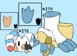 2_toes 3_toes ambiguous_gender avian_feet beak erection feet feral foot_fetish foot_play footjob genitals group hashtag id_number male number penis sex simple_background tail tapering_penis text toes wings secretsableye nintendo pokemon generation_3_pokemon pelipper pokemon_(species) wingull digital_media_(artwork) hi_res