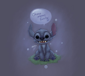 4_fingers 4_toes black_eyes blue_body blue_claws blue_fur blue_nose blue_pawpads bubble chest_tuft claws dialogue feet fingers fur head_tuft notched_ear open_mouth pawpads sitting solo speech_bubble text toes tuft zetchan disney lilo_and_stitch stitch_(lilo_and_stitch) alien experiment_(lilo_and_stitch) 2015 digital_drawing_(artwork) digital_media_(artwork) english_text hawaiian_text translated