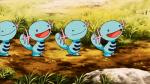 :d ambiguous_gender black_eyes blue_body eyes_closed feral grass group happy open_mouth open_smile outside plant smile unknown_artist creatures_(company) nintendo pokemon amphibian generation_2_pokemon pokemon_(species) wooper animated low_res short_playtime