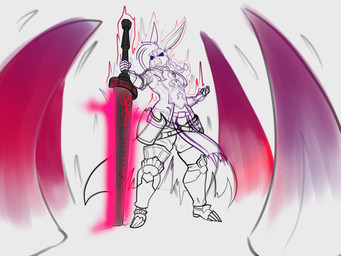 fantasy greatsword magic male foxynoms colin_(foxynoms) lagomorph leporid mammal rabbit 4:3 absurd_res hi_res