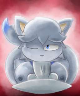 anthro big_breasts big_penis black_nose blue_eyes blue_tail breasts duo fellatio female first_person_view fur genitals grey_nipples hair looking_at_viewer male male/female nipples one_eye_closed oral penile penis pointy_ears sex tail white_body white_fur white_hair spicyredacted moonlight_(pb) canid canine canis humanoid mammal wolf hi_res