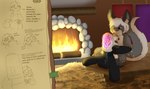 abdominal_bulge animal_genitalia animal_penis anthro balls banner black_body black_fur blue_eyes bodily_fluids book bookmark carpet chair_position chimney crying detailed_background dialogue duo ejaculation equine_genitalia equine_penis female fire from_behind_position fur furniture genital_fluids genitals grey_body grey_fur hair heterochromia holding_leg inner_ear_fluff log male male/female orange_body orange_fur penis questionable_consent rock saliva sex size_difference smile spots table tail tail_tuft tears text tongue tongue_out tuft vaginal_fluids vaginal_squirting white_body white_fur white_hair womb_tattoo wood young by_moan capcom made_in_abyss monster_hunter fan_character sara_(by_moan) sato_(kabsfy) calico_cat domestic_cat felid feline felis felyne lagomorph leporid lynian mammal narehate palico rabbit absurd_res english_text hi_res sketch
