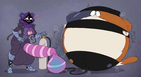 air_inflation air_pump air_tank air_tank_in_butt anthro balls big_balls big_penis blue_cum blush bodily_fluids colored_cum condom cum duo female filled_condom genital_fluids genitals gynomorph happy hose hose_inflation huge_balls huge_penis hyper hyper_balls hyper_genitalia hyper_penis inflation intersex intersex/female penis round_body saggy_balls sexual_barrier_device toony toony_expression toony_eyes unusual_bodily_fluids unusual_cum unusual_genital_fluids wearing_condom beeblimp jalpunny epic_games fortnite meow_skulls raven_team_leader bear calico_cat domestic_cat felid feline felis mammal 2026