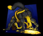 all_fours anal anal_masturbation anthro autopenetration autorimming back_tentacles ball_bulge biped black_body black_fur bodily_fluids claws cum deep_tongue erection fur genital_fluids genitals glowing glowing_cum glowing_nipples glowing_tongue hair hyper hyper_tongue inside_balls long_tongue male masturbation nipples oral oral_masturbation orgasm pawpads paws penetration penis prehensile_tongue sex simple_background solo tail tentacle_in_balls tentacle_in_penis tentacle_in_urethra tentacle_penetration tentacle_sex tentacles tongue unusual_bodily_fluids unusual_cum unusual_genital_fluids urethral urethral_penetration vein yellow_body yellow_fur yellow_tongue longblueclaw ambiguous_species mammal 2014 alpha_channel digital_media_(artwork)