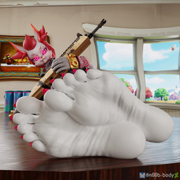 5_toes anthro assault_rifle clothed clothing colored_nails ears_up feet female foot_focus glowing glowing_eyes gun hair holding_object humanoid_feet inside light looking_at_viewer lying nails painting plant plantigrade ranged_weapon red_hair red_nails rifle scenery sky solo still_life sunlight toes tree weapon window n00b-body epic_games fortnite canid canine fox mammal 1:1 3d_(artwork) absurd_res digital_media_(artwork) hi_res