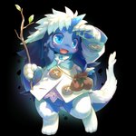 anthro blue_claws blue_eyes blush bottomless button_(fastener) chest_gem chest_tuft claws clothed clothing digitigrade featureless_crotch female front_view fur gem hair holding_object holding_stick kemono leaf long_hair multicolored_hair open_mouth open_smile pouch_(clothing) shading_eyes simple_background smile snaggle_tooth solo standing stick tail tail_mane transparent_background tuft two_tone_hair young young_anthro young_female cotora mythology ricola_(cotora) dragon furred_dragon furred_scalie mythological_creature mythological_scalie scalie 1:1 alpha_channel full-length_portrait portrait