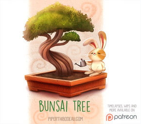 ambiguous_gender anthro brown_body brown_fur eyes_closed fur humor nude plant pun smile solo tan_body tan_fur text tree visual_pun watering_can whiskers piper_thibodeau lagomorph leporid mammal rabbit digital_media_(artwork) digital_painting_(artwork) english_text painting_(artwork)