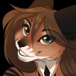 anthro brown_body brown_fur brown_hair eyebrows eyelashes female fur green_eyes hair looking_at_viewer solo dafka bufl_(dafka) caracal caracal_(genus) felid feline mammal 1:1 2021 alpha_channel digital_media_(artwork)