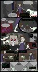 acid_trip aliza_(horrortale) alternate_universe barefoot brown_hair clothed clothing comic dialogue elemental_creature english_text feet female flora_fauna flower flower_creature flowey_the_flower hair hi_res horrortale human male mammal plant red_eyes sour-apple-studios speech_bubble text toriel toriel_(horrortale) undertale undertale_(series) white_body