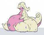 belly big_belly deep_navel disembodied_penis female genitals heart_symbol male male/female navel navel_fetish navel_penetration navel_poke obese obese_female overweight overweight_female penetration penis purple_eyes sex slime solo tail dullpoint mythology nintendo pokemon anonymous dragon generation_6_pokemon goodra mammal mythological_creature mythological_scalie pokemon_(species) scalie shiny_pokemon