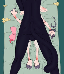 3_fingers ambiguous_penetration anthro anthro_on_anthro anthro_penetrated anthro_penetrating anthro_penetrating_anthro balls black_balls black_body black_fur black_tail bruised butt cloven_hooves cuff_(restraint) duo faceless_anthro faceless_character faceless_female faceless_male female female_on_bottom female_penetrated fingers from_behind_position fur genitals grey_hooves handcuffs high-angle_view hoof_hands hooves interspecies larger_male larger_on_top lube_bottle lying male male/female male_on_top male_penetrating male_penetrating_female mattress melanistic metal_cuffs nude nude_anthro nude_female nude_male on_bottom on_front on_top penetration penile penile_penetration pink_body pink_ears pink_skin prone_bone_position questionable_consent restraints rough_sex sex shaking size_difference smaller_female smaller_penetrated speed_bump_position tail tremble_spikes trembling underhoof white_body white_fur wool_(fur) young young_anthro young_female young_penetrated soulcentinel disney zootopia dawn_bellwether bovid caprine domestic_sheep felid leopard mammal pantherine sheep 2025