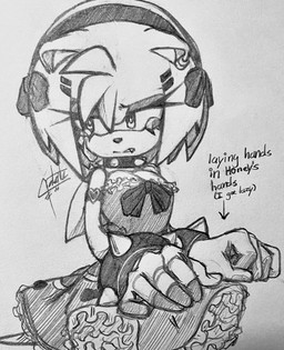 accessory alternative_fashion anthro armband bodily_fluids bracelet clothing collar crying dress ear_piercing ear_ring female gloves goth hair_accessory hair_ribbon hairband handwear hankerchief jewelry piercing ribbons ring_piercing solo spiked_bracelet spiked_collar spikes tears shibipaffu sega sonic_the_hedgehog_(series) amy_rose eulipotyphlan hedgehog mammal hi_res traditional_media_(artwork)