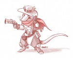 anthro bag cigar clothing cosplay cowboy gloves gun handwear hat headgear headwear male ranged_weapon solo weapon kobb kobbers armello blizzard_entertainment league_of_geeks overwatch cole_cassidy mercurio_(armello) mammal murid murine rat rodent 2017