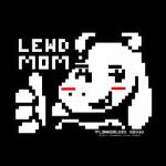 anthro blush female solo linkerluis undertale undertale_(series) toriel boss_monster_(undertale) bovid caprine mammal 1:1 black_and_white monochrome