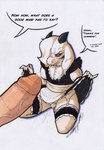 angry anthro balls black_sclera blue_chastity_cage blush bodily_fluids bottomwear chastity_cage chastity_device clothed clothing clothing_lift cross-popping_vein crossdressing cum cum_on_balls cum_on_dress cum_on_face cum_while_chaste dialogue disembodied_penis femboy fur garter_straps genital_fluids genitals hair hair_over_eye horn kneeling kneeling_oral_position maid_uniform male male/male no_underwear penis raised_finger raised_pinky simple_background skirt skirt_lift small_penis solo text uniform vein veiny_penis white_background white_body rotten_owl undertale undertale_(series) asriel_dreemurr asriel_dreemurr_(god_form) boss_monster_(undertale) absurd_res hi_res traditional_media_(artwork)