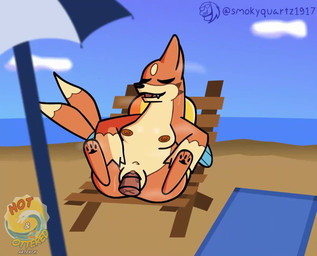 2_tails ahegao anthro areola beach black_nose black_pawpads bodily_fluids breasts brown_areola brown_nipples chair clitoris cloud cum cum_drip cum_in_vagina cum_inside cum_on_body cum_on_chest disembodied disembodied_penis dripping duo ejaculation eyes_closed feet female female_penetrated fur furniture genital_fluids genitals long_tail looking_pleasured male male/female male_penetrating male_penetrating_female multi_tail navel nipples nude offscreen_male open_mouth orange_body orange_feet orange_fur orange_skin orange_tail orgasm outside outside_sex pawpads paws penetration penis pink_penis pokeball sex sitting sweat tail tail_motion tailwag tapering_penis teeth text tongue tongue_out vaginal vaginal_penetration vulva smokyquartz1917 sound_warning adalinebemine_(va) nintendo pokemon rhythm_heaven floatzel generation_4_pokemon pokemon_(species) 2026 animated english_text huge_filesize long_playtime sound video