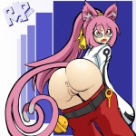 anus big_butt butt candy dessert eyewear female food genitals glasses hair lollipop long_hair looking_at_viewer looking_back pink_hair pussy solo tail r!p arc_system_works asian_mythology blazblue east_asian_mythology japanese_mythology mythology kokonoe_mercury animal_humanoid cat_humanoid felid felid_humanoid feline feline_humanoid humanoid mammal mammal_humanoid nekomata yokai 1:1 digital_media_(artwork)