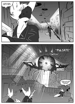 anthro clothed clothing detailed_background dialogue female group gun inside male mask melee_weapon polearm ranged_weapon spear speech_bubble text weapon kifyun2 rita_(undying_void) canid canine felid fox mammal pantherine snow_leopard absurd_res black_and_white comic hi_res monochrome