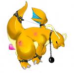 bdsm bondage bound bruised green_eyes male solo tail inkcookie mythology nintendo pokemon dragon dragonite generation_1_pokemon mythological_creature mythological_scalie pokemon_(species) scalie 2009