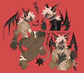 anthro blonde_hair bottomwear brown_body brown_bottomwear brown_clothing brown_fur brown_pants clothed clothed_anthro clothed_male clothing fur hair holding_knife holding_object knife male male_anthro pants red_background simple_background solo tan_hair thorn_paw bat mammal 2025 hi_res multiple_images