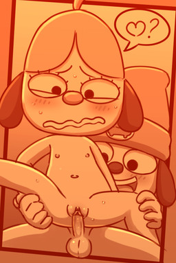 anthro balls beanie blush bodily_fluids border clitoral_hood clitoris clothing duo female fingering flat_chested from_behind_position genital_fluids genitals hat headgear headwear heart_symbol humanoid_genitalia humanoid_penis loli male male/female navel nervous nervous_smile nervous_sweat nipples nude nude_anthro nude_female nude_male orange_border penetration penis penis_against_pussy sex shallow_penetration shota simple_background smile speech_bubble spread_legs spreading sweat sweatdrop vaginal vaginal_fluids vaginal_penetration vulva young young_anthro young_female polygon5 parappa_the_rapper sony_corporation sony_interactive_entertainment parappa pinto_rappa canid canine canis domestic_dog mammal digital_media_(artwork) monochrome brother_(lore) brother_and_sister_(lore) incest_(lore) sibling_(lore) sister_(lore)