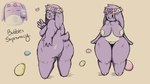 accessories_only anthro areola blush blush_lines bodily_fluids breasts buckteeth butt caption cat_smile chest_tuft countershading easter_egg eyelashes eyes_closed female floppy_ears flower flower_crown fur genital_fluids genitals gesture hand_gesture hand_on_butt holidays long_ears looking_at_viewer looking_back lop_ears mostly_nude nipples one_eye_closed open_mouth plant plushie presenting presenting_hindquarters purple_body purple_fur pussy pussy_from_back scut_tail seam_(sewing) short_stack short_tail solo stitch_(sewing) stubby_legs tail teeth text thick_thighs tuft v_sign vaginal_fluids whiskers white_areola white_body white_countershading white_fur wink winking_at_viewer holemann easter squishmallows bubbles_(squishmallows) animate_inanimate lagomorph leporid living_plushie mammal rabbit 16:9 english_text reference_image widescreen