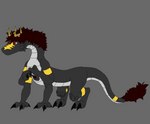 broken_horn feral fur fur_pattern grey_background horn male maroon_hair mouthless multi_limb noseless red_eyes simple_background solo tail tail_tuft tuft sajay mythology sajay_(sajay) dragon flute_dragon furred_dragon furred_scalie mythological_creature mythological_scalie scalie absurd_res hi_res model_sheet