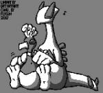 ambiguous_gender duo grey_background legendary_duo massage musical_note musical_symbol simple_background symbol tail tower_duo daftpatriot flygon_(artist) nintendo pokemon generation_2_pokemon ho-oh legendary_pokemon lugia pokemon_(species) digital_media_(artwork) greyscale monochrome pixel_(artwork)