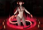 alternative_fashion anthro breasts butt female genitals goth nipples pussy solo summoning tail fujiokaaika demon mammal murid murine rat rodent absurd_res hi_res