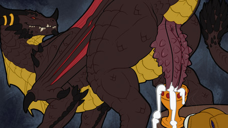 2_penises animal_genitalia animal_penis ass_up bodily_fluids butt cloaca cloacal_penis cloacal_rectum container cum cum_drip cum_in_a_cup cum_in_container cup dripping ejaculation feral folded_wings food food_on_plate furniture genital_fluids genitals goblet hemipenes male multi_genitalia multi_penis pastry penile_spines penis plate purple_penis raised_tail seminal_groove smile solo table tail thick_thighs wings dahurgthedragon blizzard_entertainment european_mythology mythology warcraft wrathion_the_black_prince_(warcraft) dragon mythological_creature mythological_scalie scalie western_dragon absurd_res hi_res huge_filesize