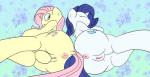 anus blush body_blush butt cutie_mark dock_(anatomy) duo eyes_closed female feral genitals hair horn lying nude on_side pink_hair pussy pussy_blush tail moron friendship_is_magic hasbro my_little_pony mythology fluttershy_(mlp) rarity_(mlp) equid equine horse mammal mythological_creature mythological_equine pony unicorn 2015 colored hi_res