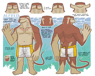 5_fingers 5_toes anthro barefoot biped black_eyebrows black_sclera black_text brown_body brown_tail clothed clothed_anthro clothed_male clothing deltoids dorsal_fin eyebrows featureless_chest feet fin fingers gesture gills male multicolored_body multicolored_clothing multicolored_swimming_trunks multicolored_swimwear navel neck_gills outline pecs plantigrade pupils scientific_name sea smile smirk solo standing swimming_trunks swimwear tail tan_body text toes topless topless_anthro topless_male two_tone_swimming_trunks water waving white_clothing white_eyes white_outline white_swimming_trunks white_swimwear yellow_clothing yellow_swimming_trunks yellow_swimwear snarkysardine aquatic fish manta_ray ray_(fish) reef_manta_ray 2025 english_text handwritten_text hi_res model_sheet