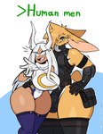 anthro big_breasts breasts bulge canon_x_oc clothing duo female female_humanoid greentext_(format) laugh leotard male male/female male_anthro lettuce_(artist) my_hero_academia 0r0 rumi_usagiyama animal_humanoid humanoid lagomorph lagomorph_humanoid leporid leporid_humanoid mammal mammal_humanoid quirked_human_(my_hero_academia) rabbit rabbit_humanoid absurd_res hi_res