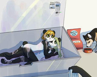 ambiguous_fluids anthro bowl clone container convenient_censorship duo_focus female feral green_eyes group holding_object loli lying nude on_back pet_bowl pet_food public text trio wet young young_anthro young_on_young drychicken jalka tia_(karmandel) bear canid canine canis domestic_dog giant_panda mammal 2014 5:4 censored english_text incest_(lore) sibling_(lore) sister_(lore) sisters_(lore)