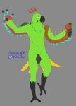 anthro bard genitals humanoid_genitalia humanoid_penis lyre male musical_instrument nude penis plucked_string_instrument solo string_instrument avian bird parrot ron_(disambiguation) digital_media_(artwork) flat_colors full-length_portrait model_sheet portrait