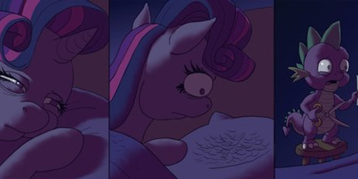bed comic creepy dragon equine eyelashes female feral friendship_is_magic green_spikes hair horn horse long_hair male mario903 multi-colored_hair my_little_pony night open_mouth photo pillow pink_hair pony purple_body purple_eyes purple_hair rarity_(mlp) scalie scared short_hair spike_(mlp) tongue twilight_sparkle_(mlp) unicorn white_body
Rating: Safe
Score: 7
User: Robinebra
Date: November 13, 2011