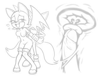 anthro armwear bodily_fluids boots breasts clothing cum cum_in_uterus cum_inside duo elbow_gloves female footwear genital_fluids genitals gloves handwear heart_symbol legwear male male/female narrowed_eyes penis sex shoes thigh_boots thigh_highs uterus wings goldenthelair sega sonic_the_hedgehog_(series) miles_prower rouge_the_bat bat canid canine fox mammal absurd_res hi_res monochrome