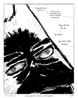 anthro beak black_beak border death dialogue eyebrows male simple_background solo text vacant_eyes vacant_stare white_background white_border sharkinthepark maccaw_(sharkinthepark) avian bird owl 2024 4:5 absurd_res black_and_white comic english_text hi_res monochrome