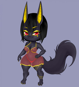 anthro breasts clothing egyptian female gold_tattoo hair long_ears long_tail nightgown nipples panties pink_clothing pink_panties pink_underwear red_eyes shortstack shortstack_female solo tail thong translucent translucent_clothing underwear theresios sinai_(alphaleader) anubian_jackal canid canine canis jackal mammal hi_res